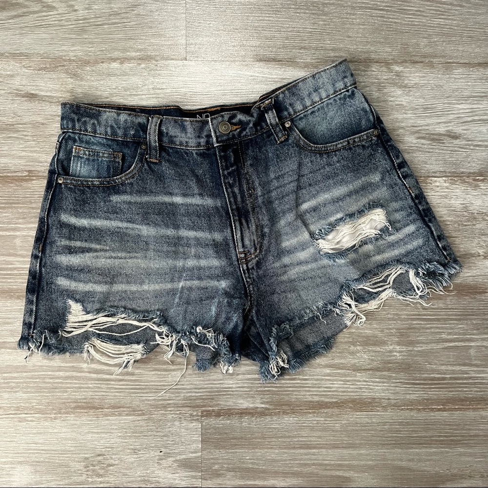 Nobo High Rise Distressed Denim Shorts Size 11